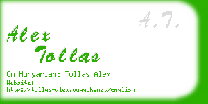 alex tollas business card